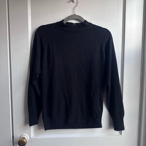 Vintage 60s/70s Designers Originals Black Mock Neck Sweater - Back Zip